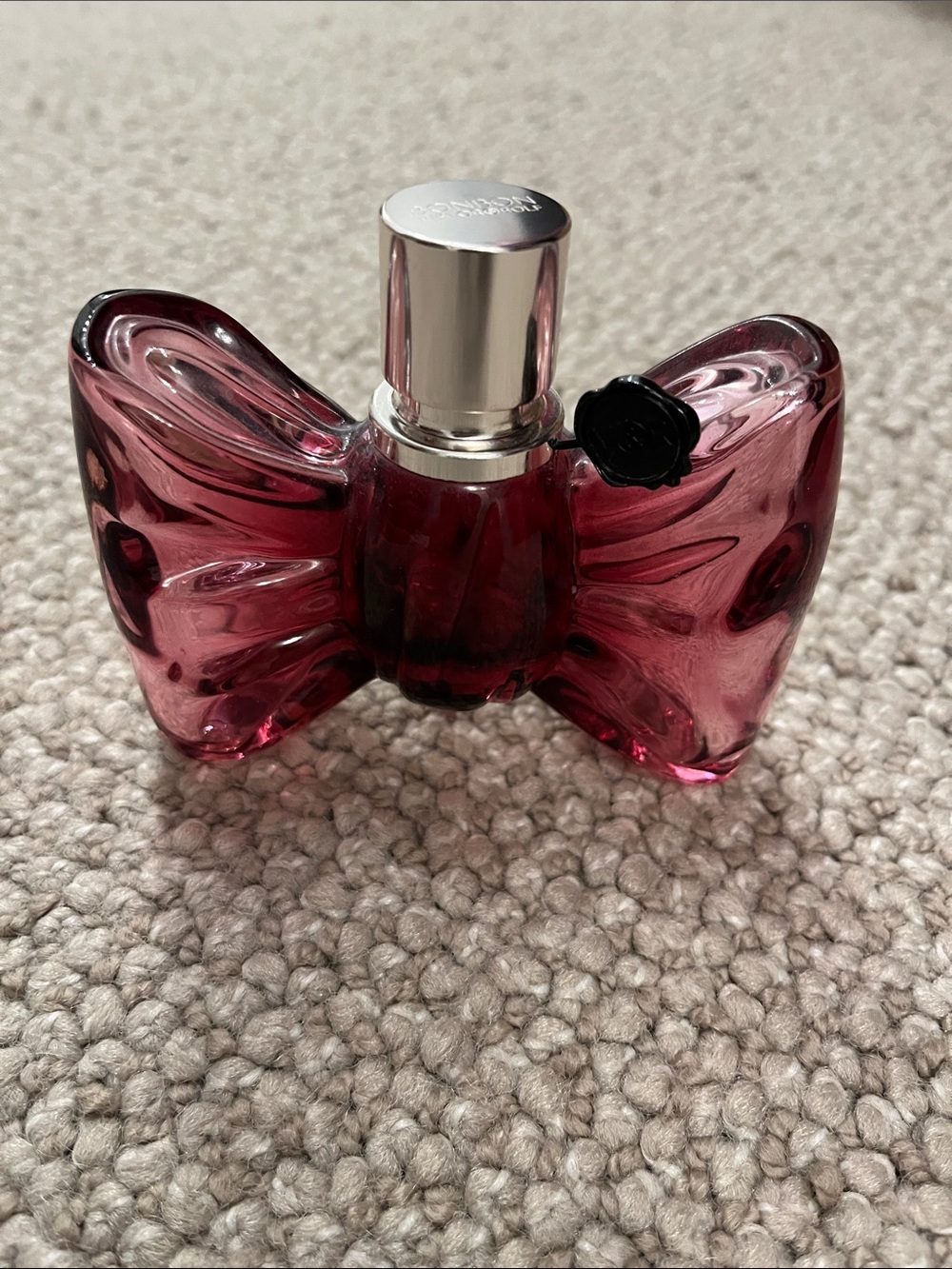 Viktor & Rolf Bonbon Pink and Silver Bow Perfume Bottle